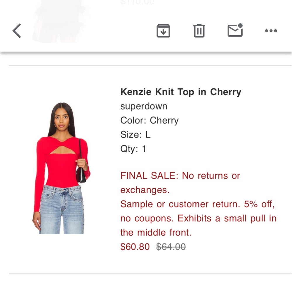 From revolve. barely noticeable pull at front, in  last picture. New with tags.